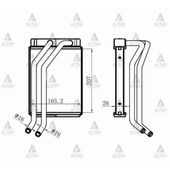 Radyatör Kalorifer Santa Fe 2001-2006 2.0 - 2.4 - 2.7 (1 Adet) (Oem No: 97227-26000)