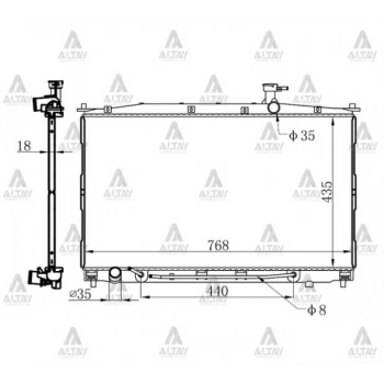 Su Radyatörü Santafe Dizel 2006 Sonrası  26Mm (At) (Oem No:25310-2B100) (Adet)