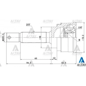 Aks Kafası Dış Sonata 1999 Sonrası  Absli 27X60X23 (Oem No:49508-38B00) (Adet)