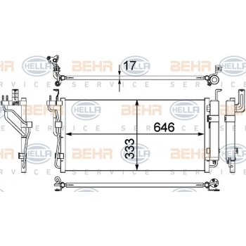 Sonata Magentıs 2003 2004 Klima Radyatörü Kurutucu İle Brazıng 659X344X18 (Oem No:9760638004)