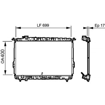 Sonata 1998 2005 Su Radyatörü A T 400X718X18 (Oem No:2531038050)