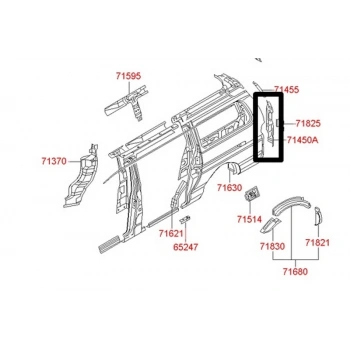 Stop Sacı Starex 2004- Sol Yuva Oem No: 71450-4A770
