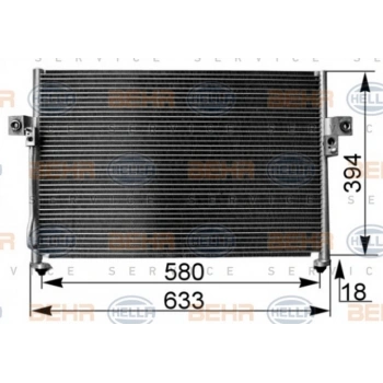 Starex 98  Klima Radyatörü Brazıng 630X395X16 (Oem No:976064A000)