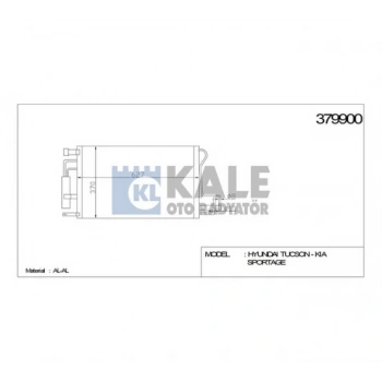 Radyatör Klima Tucson 2004-2010  Sportage 2005-2010 2.0 Dizel (1 Adet) (Oem No: 97606-2E105)