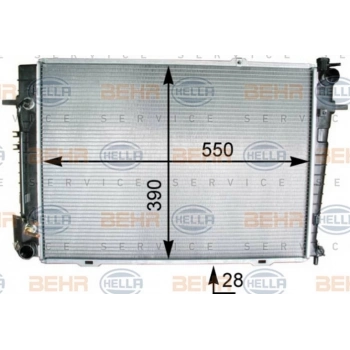 Tucson Sportage 2004 2006 Su Radyatörü A T 640X462X18 (Oem No:253102E700)