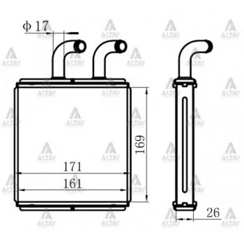 Radyatör Kalorifer Bongo 2001-2004  K2500  K2700 2.5 Tcı - 2.7D (1 Adet) (Oem No: Ok-60A-61010)