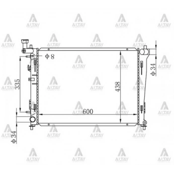 Su Radyatörü I-30 2007-2011 Ceed 2008-2011 Benzinli (At) (Oem No:25310-2H050) (Adet)