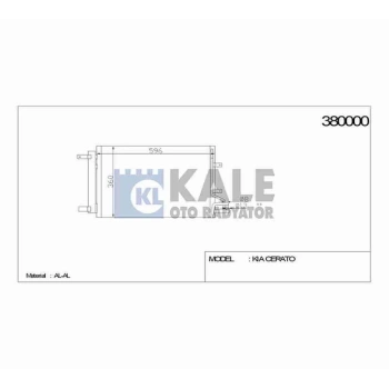 Radyatör Klima Cerato 2004-2009 (1 Adet) (Oem No: 97606-2F000)