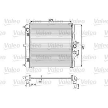 Picanto 2004  Su Radyatörü A T 375X410X18 (Oem No:2531007111)