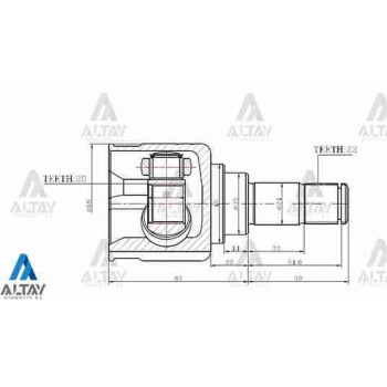 Aks Kafası İç Pride Mazda 121 22X20X35 (Oem No:Mz-3-3513) (Adet)