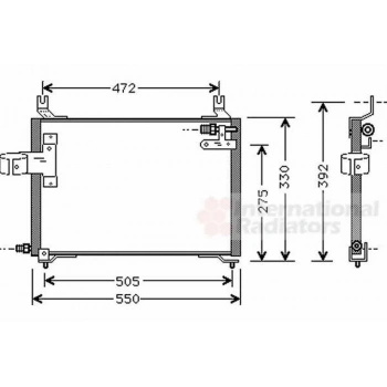 Pride 16V 96  Klima Radyatörü Kurutucusuz Brazıng 543X330X18 (Oem No:Kk17461480A)