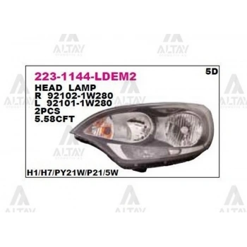 Far Rio 2012-2017 Hb. Manuel-Elektrikli Ledsiz Sol (1 Adet) (Oem No: 223-1144L-Ldem2)