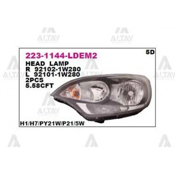 Far Rio 2012-2017 Hb. Manuel-Elektrikli Ledsiz Sağ (1 Adet) (Oem No: 223-1144R-Ldem2)