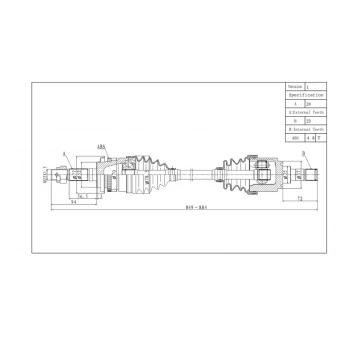 Aks Mili Daıhatsu Terios 1997 2005 1.3 4Wd Absli Sağ  Oem No: