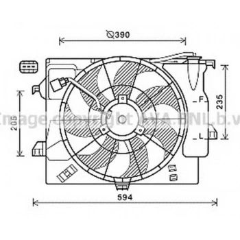Accent Blue Rio 2011  Radyatör Fanı  (Oem No:253801R050)