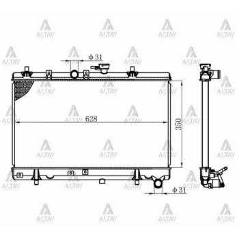 Su Radyatörü Rio 2003-2006 Benzinli (Mt) (Oem No:25310-Fd010) (Adet)