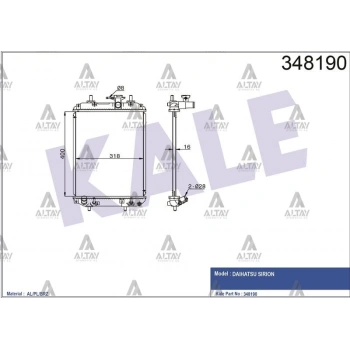 Radyatör Su Sırion 05= 16Mm (At) (1 Adet) (Oem No: 16400-B10-100)