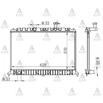 Su Radyatörü Rio 2006-2011 Benzinli (Mt) (Oem No:25310-1G000) (Adet)