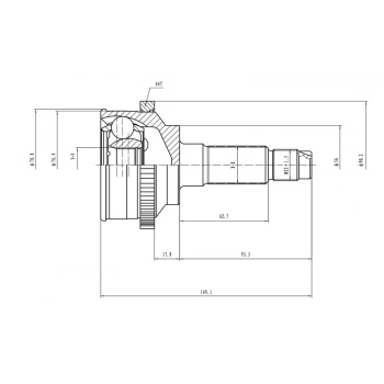Aks Kafası Sephia Düz 26X22X56 İçten Sekmanlı