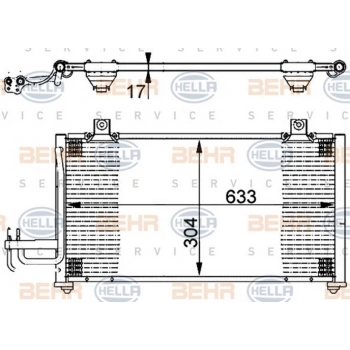 Sephia Shuma 03  93  Klima Radyatörü Kurutucusuz Brazıng 580X323X20 (Oem No:1K2A161480A)