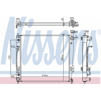 Santafe Sorento 2006  Su Radyatörü A T 510X480X25 (Oem No:253102B990)