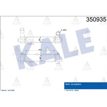 İntercooler (Ara Soğutucu) Sorento 2003-2006 (1 Adet) (Oem No: 28190-4A160)