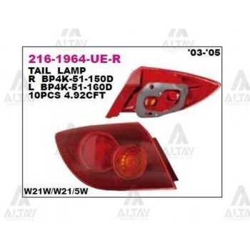 Stop Lambası Mazda-3 2003-2005 Hb. Kırmızı Dış Sol (1 Adet)