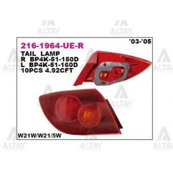 Stop Lambası Mazda-3 2003-2005 Hb. Kırmızı Dış Sağ (1 Adet)