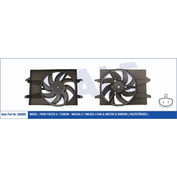 Fan Radyatör Mazda 3 2003-2009 1.6 Dizel (1 Adet) (Oem No: C201-15-025)