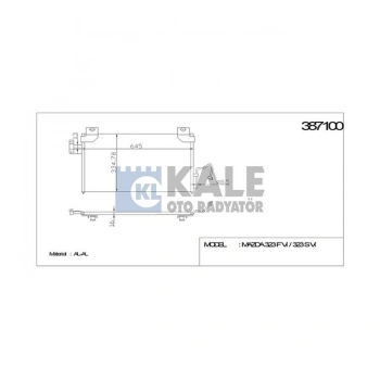 Radyatör Klima 323  1998-2003 1.5  1.8 (1 Adet) (Oem No: B25P-61-480A)