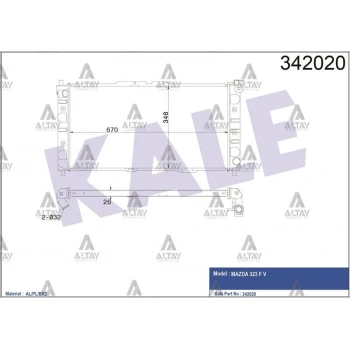 Radyatör Su 323  1995-1998 1.51.8 Familia (Mt) (1 Adet) (Oem No: B6Bf-15-200G)