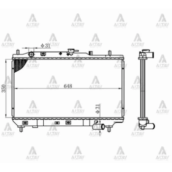 Su Radyatörü 323 1990-1995 1.6 Hb. (Mt) (Oem No:Bp28-15-200C) (Adet)