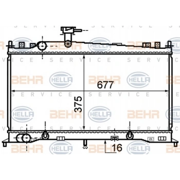 Mazda 6 (Gg) 2002 2007 Su Radyatörü Otomatik 375X679X16 (Oem No:Lf2115200)