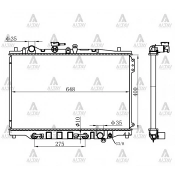 Su Radyatörü 626 1988-1992 1.6 - 2.0 (At) (Oem No:F8B4-15-200C) (Adet)