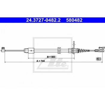 W204 Glk 2008 2011 El Fren Teli Arka Arka : L R (Oem No:A2044202685)