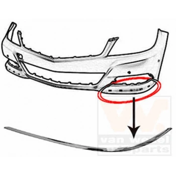 2011-2013 Mercedes C Class W204- Ön Tampon Alt Nikelajı Sol Tw Oem No: 2048853721