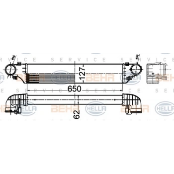 W203 209 2005 2009 Turbo Radyatörü  (Oem No:A2035000500)
