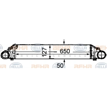 W203 209 171 2000 2007 Turbo Radyatörü  (Oem No:A2035000600)