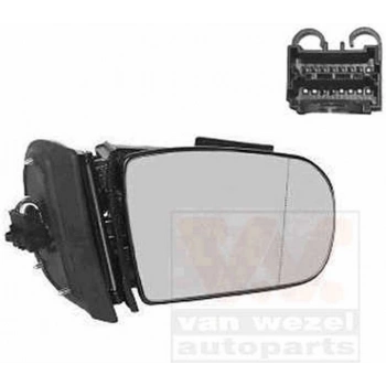 Mercedes 210 1999 2002 Dış Dikiz Aynası Sağ 9Pın Katl.  Elek. Rezıs. Kapaksız Cam Dahıl (Oem No:A2108101276)