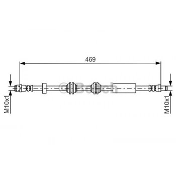 W205 213 238 Cls257 2014  Fren Hortumu Ön 469Mm (Oem No:A2054200048)