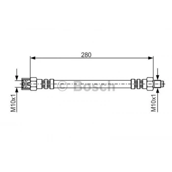 W123 124 201 126 1968 2000 Fren Hortumu Arka 280Mm (Oem No:A1264280335)