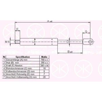 Mercedes W124 201 83 95 Motor Kaput Amortisörü  (Oem No:A2018800329)