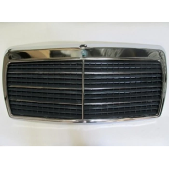 1985-1993 Mercedes E Class W124- Ön Panjur Komple Nikelajlı-Koyu Gri (7 Çıtalı) (Bfn) (Adet) (Oem No:1248800783)