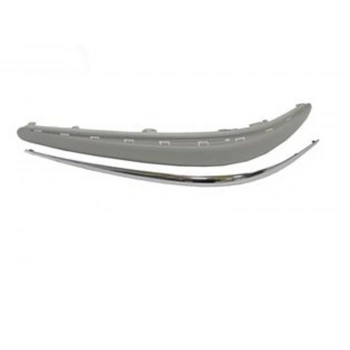 2003-2006 Mercedes E Class W211- Ön Tampon Bandı Sol Gri Astarlı-Nikelaj Çıtalı Sensör Deliksiz (Tw) (Adet) (Oem No:2118800512)