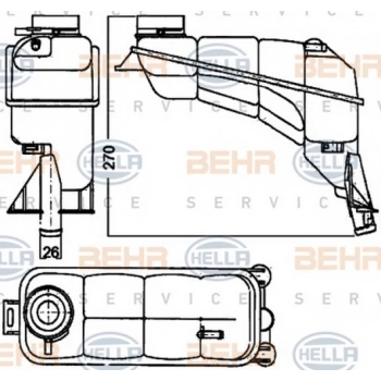 W210 1995 2001 Radyatör Yedek Su Deposu  (Oem No:A2105000549)