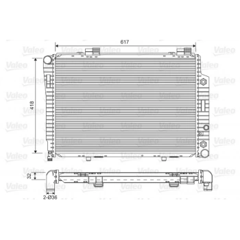 W202 208 210 170 1995 2000 Su Radyatörü Klımalı (Oem No:A2025002203)