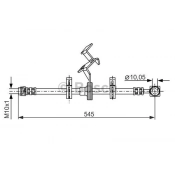 W163 1998 2004 Fren Hortumu Ön 530 Mm (Oem No:A1634202048)