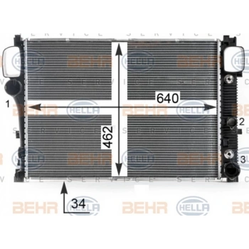 W221 216 2006 2014 Su Radyatörü  (Oem No:A2215002603)