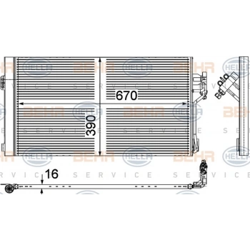 Vito.111,115, 2004  Klima Radyatörü Bhr 8Fc 351 343 001 (Oem No:A6398350070)