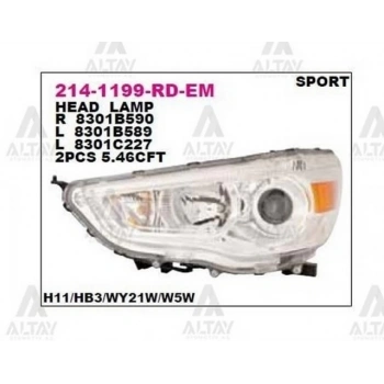 Far Asx 2011-2015 Elektrikli Sol (1 Adet) (Oem No: 8301B587)